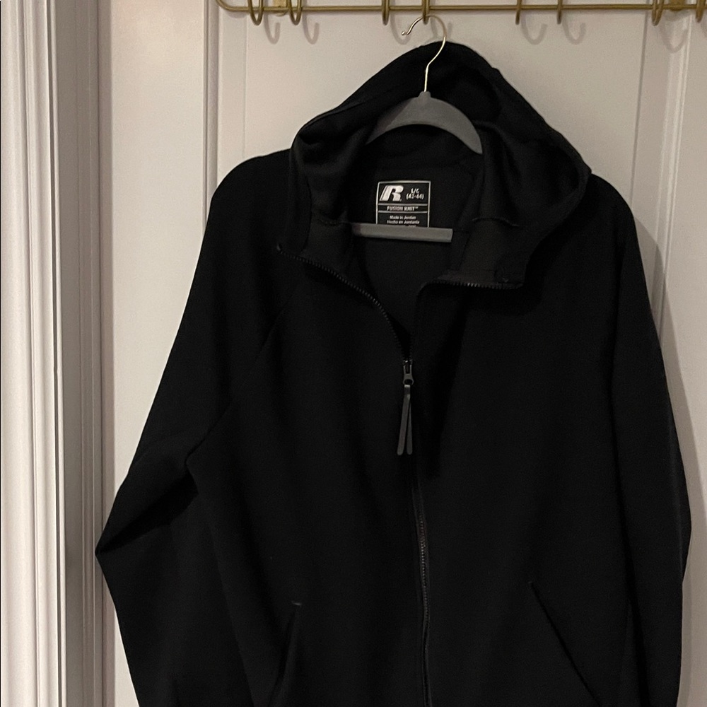Russell Athletic Black Zip-Up Men's Sweater